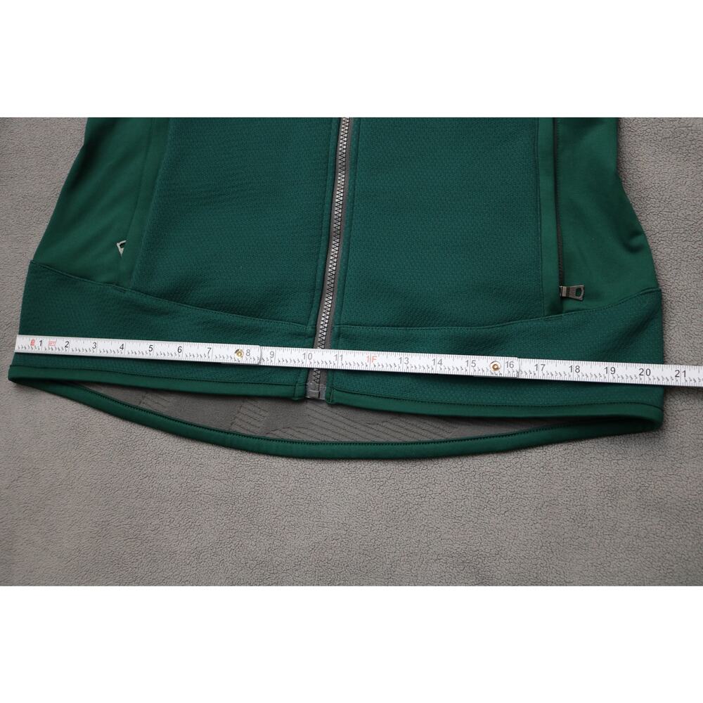 Under Armour Fitted Sweater Womens Medium Green Full Zip Mock Neck Elastic Pocke - Picture 5 of 16
